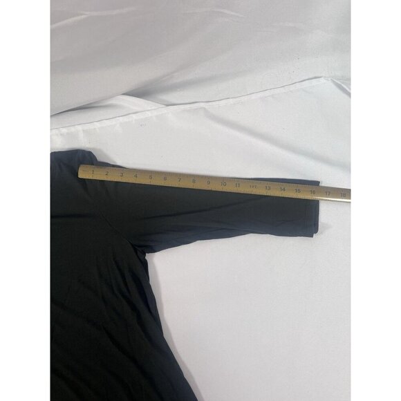 Eileen Fisher T-Shirt Dress Black 3/4 Sleeve A-Line Size Small - Picture 6 of 7